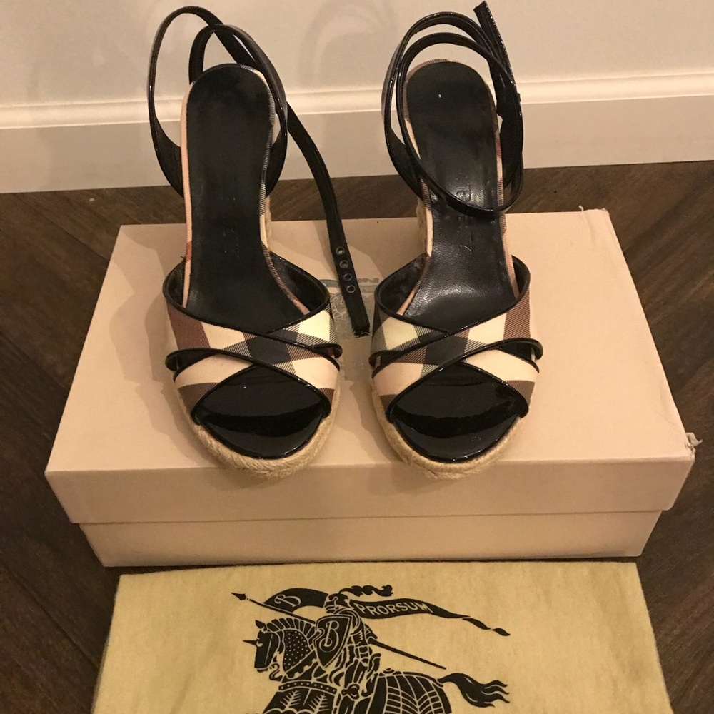 Burberry wedge sandals